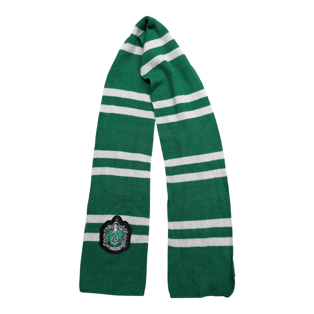 Harry Potter Slytherin Scarf Wizarding World Green Striped Knit Adult 108159